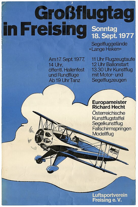 Plakat für den "Freisinger Großflugtag" am 18. September 1977.