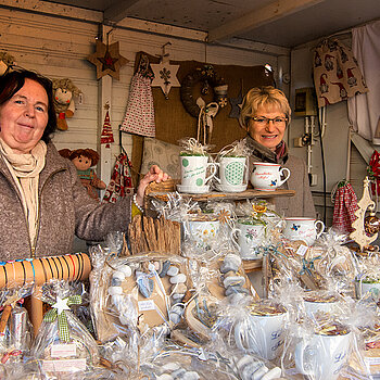 Korbiniansmarkt rund um den Roider-Jackl- Brunnen - Stand Obervellach. (Foto: Stadt Freising)