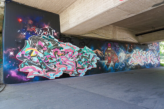 Graffitifl&auml;che "Park-Wall" Parkstra&szlig;e Nr.22