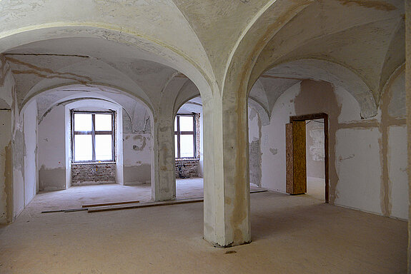 Dezember 2021: Blick in den Stock, in dem sich das Stadtmuseum präsentieren wird. (Foto: Stadt Freising)